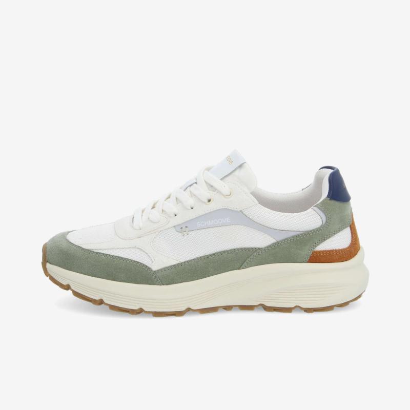 DUSK RUNNER M - KNIT/SUEDE - BLANC CASSÉ/VERT